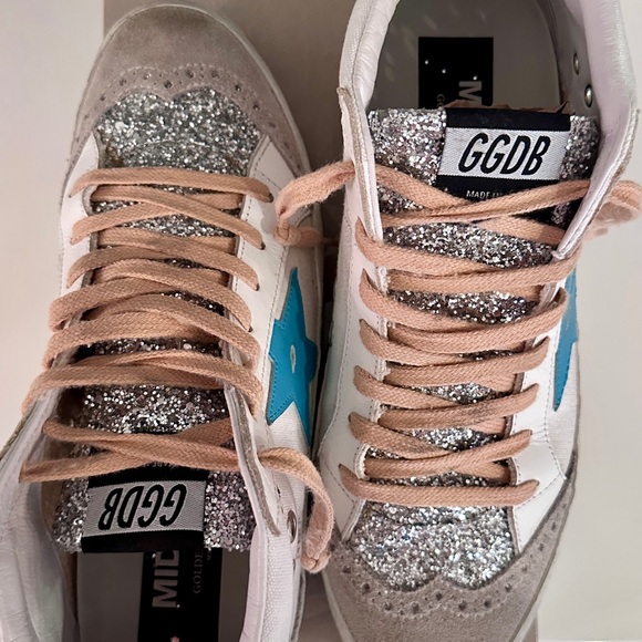 Golden Goose Glitter, Canvas, Suede, Python Mid Star Size 9 - Picture 5 of 12